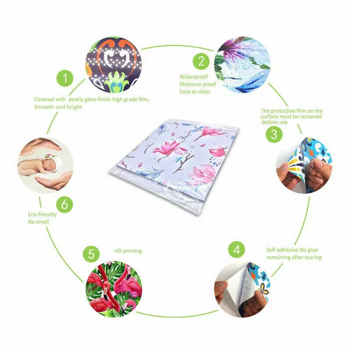 25 Black & White Pattern Tile Stickers