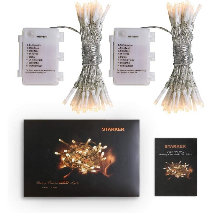 2 Waterproof 50 LED Battery Lights