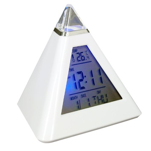 7 Colour LED Pyramid Clock