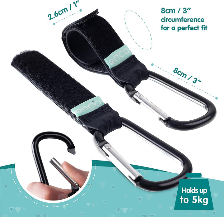 2 Onco Baby Pram Buggy Clips