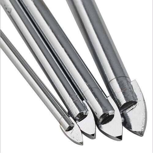 4 Piece Ceramic Tile/Glass/Mirror Drill Bits Set 4/8/10/6mm Cutter Floor Wall