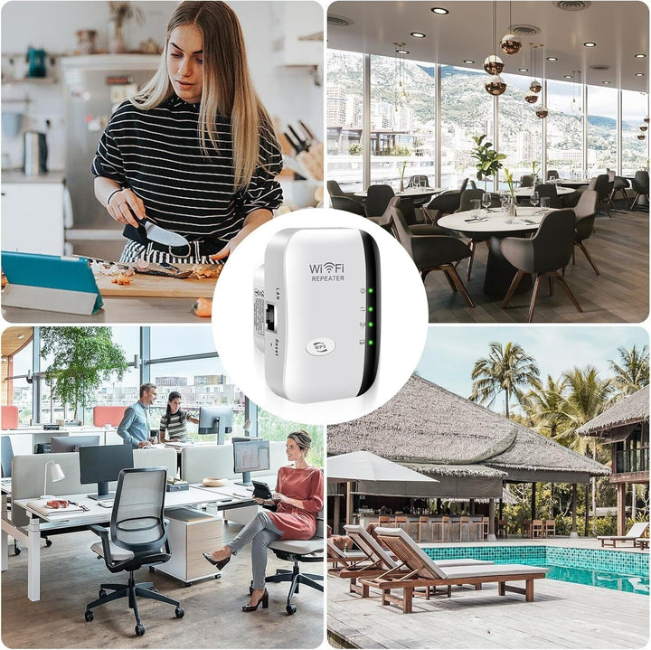 Wifi Extender Socket Booster with Ethernet Port Plug Range Extender for Home UK