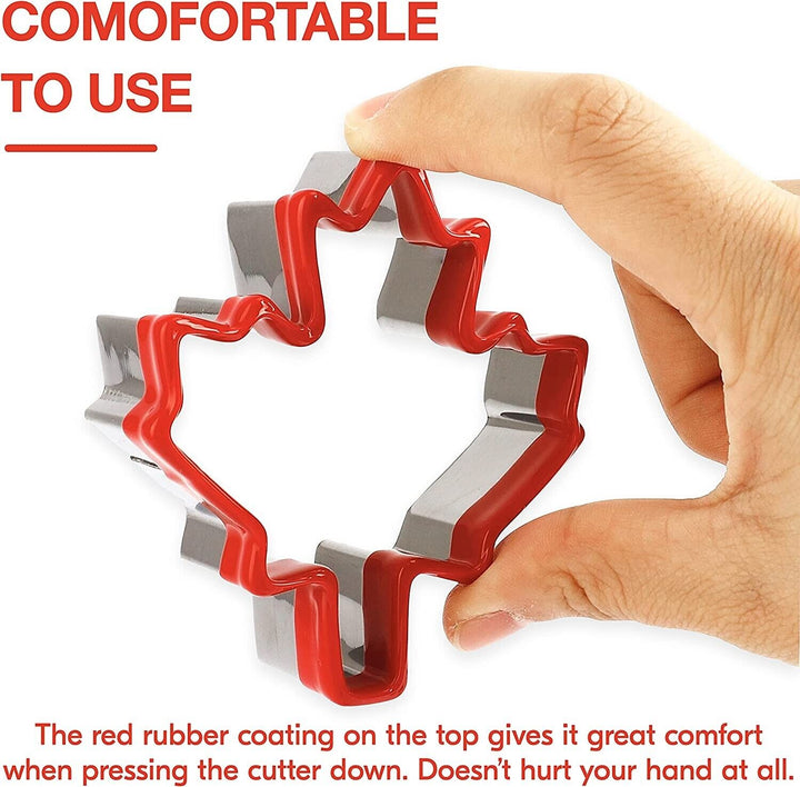 Maple Leaf Cookie Cutters Biscuit Sandwich Metal Set Shapes for Kids Pastry x3