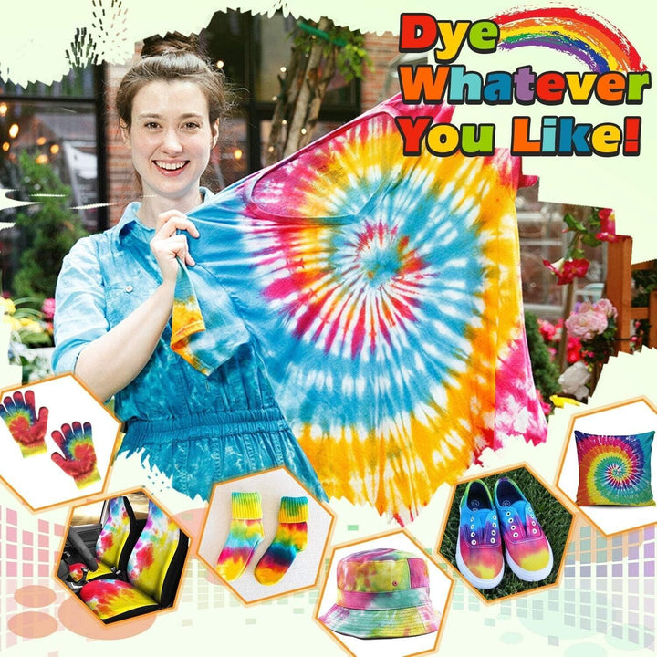 Tie Dye Set Kit 26 Colours Kids Adults Big Box Textile Paint Professional Craft