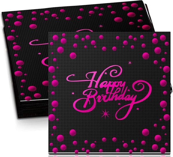 Happy Birthday Napkins Party x48 Tableware Decorations Serviettes Tissues Paper