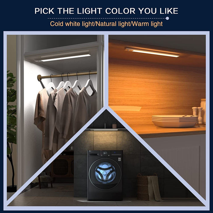 72 LED Cabinet Light USB Rechargeable Strips PIR Motion Detection Sensor Caravan