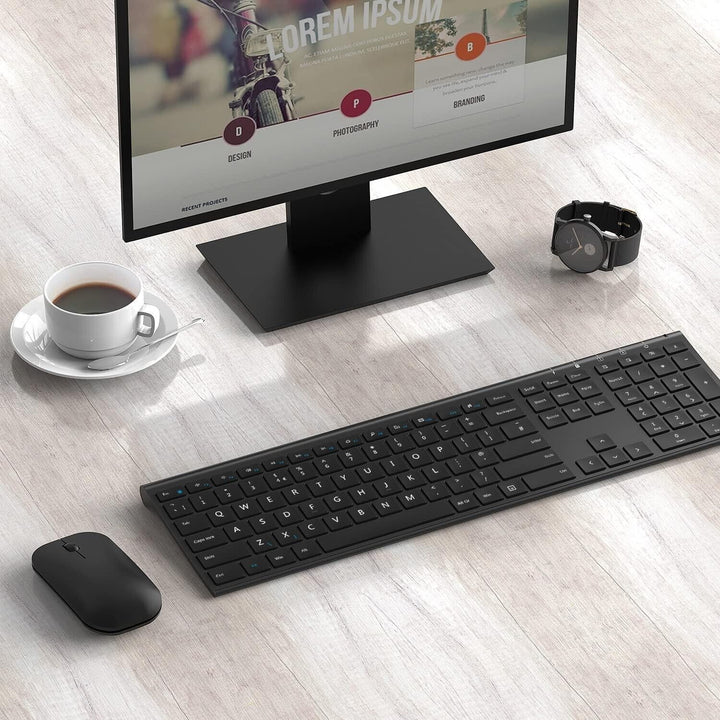 Keyboard and Mouse Rechargeable Set for Windows Desktop Laptop PC Computer 2.4G
