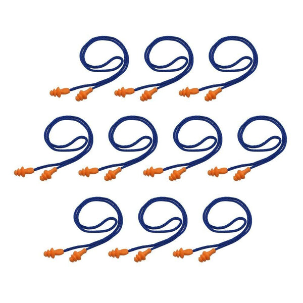 Ear Plugs With Cord Noise Cancelling Silicone Corded 10 Pairs Work Band Reusable