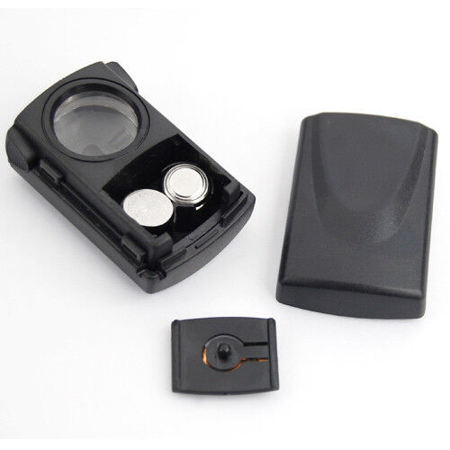 30x21mm Eye Jewellers Loupe Lens Jewellery Hallmark Magnifier LED Light Gold