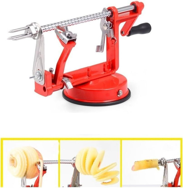 Apple Peeler Machine Corer Kitchen Gadget and Potatoes Spiral Fruit Veg Dicer