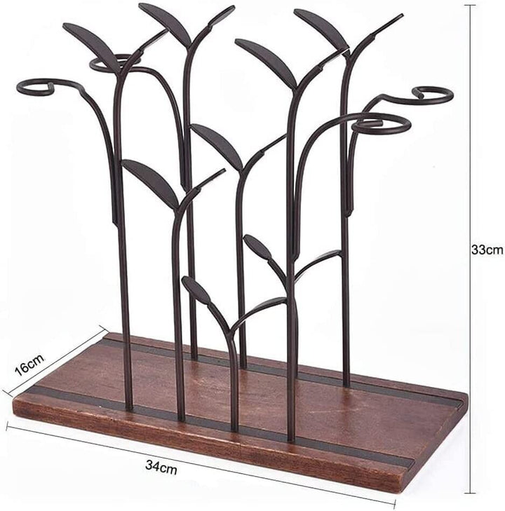 Free Standing Wine Rack Metal Holder 4 Bottles Glass Kitchen Countertop Storage