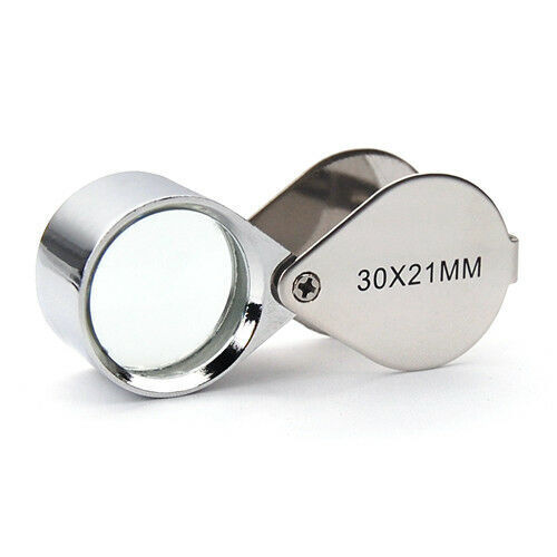 Jewellers Loupe 30 x 21mm Glass Jewellery Antiques Magnifier Hallmark Eye Lens