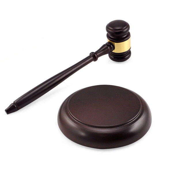 Handcrafted Wooden Wood Lawyer Judge Gavel Sound Block Gift Set Auction House