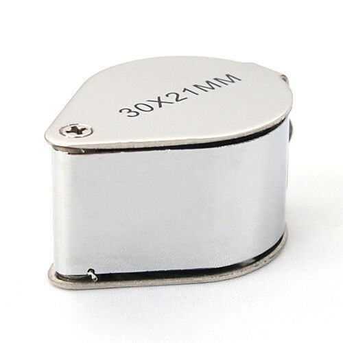 Jewellers Loupe 30 x 21mm Glass Jewellery Antiques Magnifier Hallmark Eye Lens