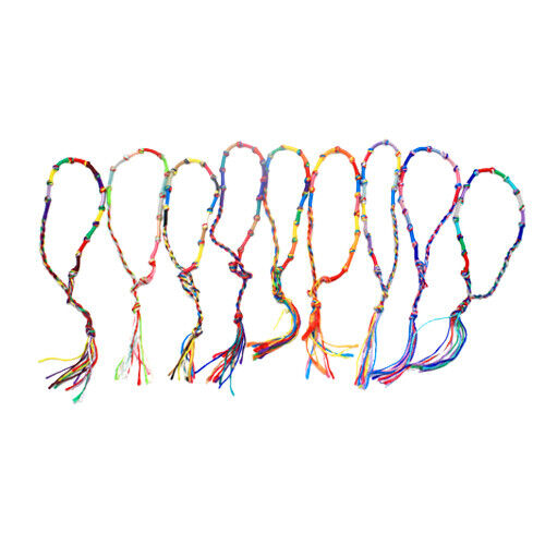 9 x Friendship Ankle Bracelets Anklet Hippy Boho Jewelery Multi Colour Festival