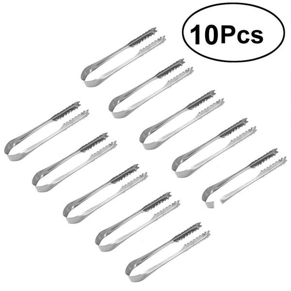 Stainless Steel Ice Tongs x10 Bucket Cube Sugar Serving Buffet Bar Lemon Slices