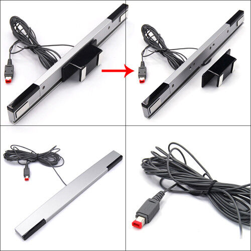 Wired Infrared Ray Sensor Bar for Nintendo Wii Console + Stand 3M Cable Infared
