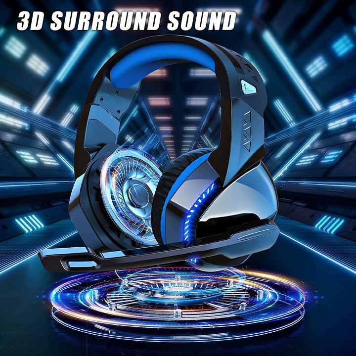 Gaming Headset with Microphone for PC Laptop PS4 Xbox One PS5 Headphones Bass