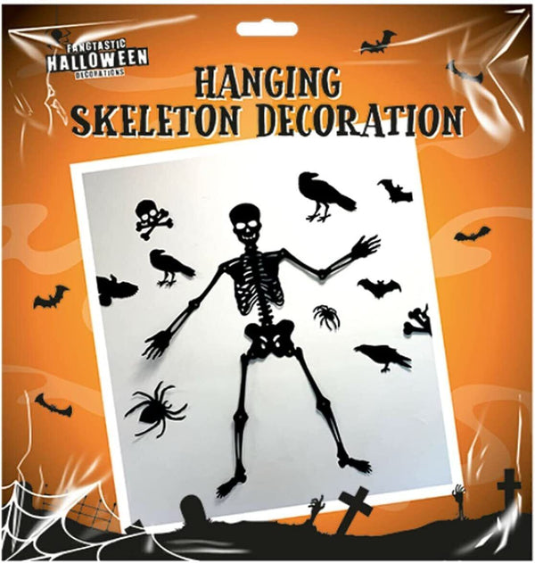 Halloween Hanging Skeleton Home Window Door Decorations Party Prop Spooky