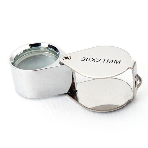 Jewellers Loupe 30 x 21mm Glass Jewellery Antiques Magnifier Hallmark Eye Lens