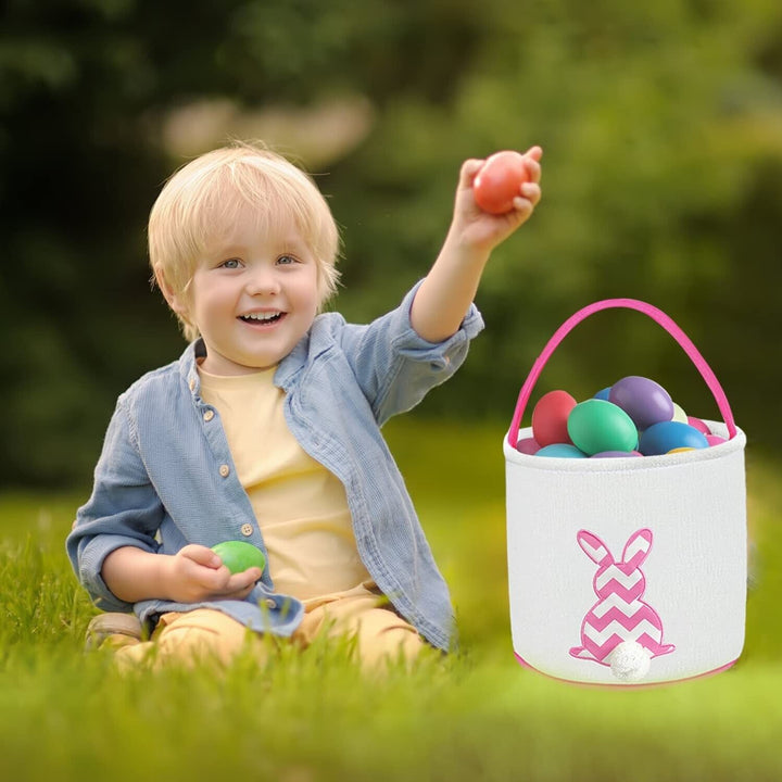 Easter Eggs Hunt Basket Bag Collect Storage Toys Chocolate Party Gifts Bucket