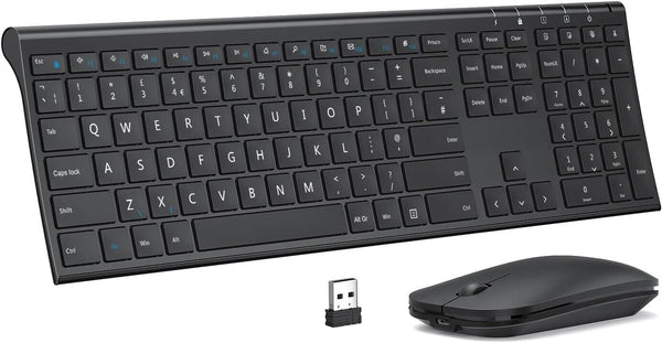 Keyboard and Mouse Rechargeable Set for Windows Desktop Laptop PC Computer 2.4G
