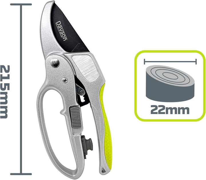 Heavy Duty Garden Secateurs Pruners Shears Snips Anvil Style Cutters Strong