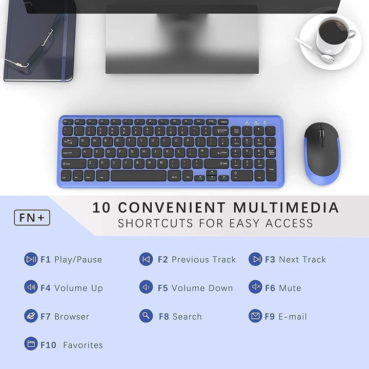 Keyboard and Mouse Wireless Set for Windows Desktop Laptop PC Computer 2.4G