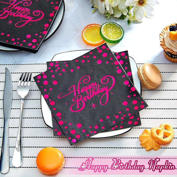 Happy Birthday Napkins Party x48 Tableware Decorations Serviettes Tissues Paper