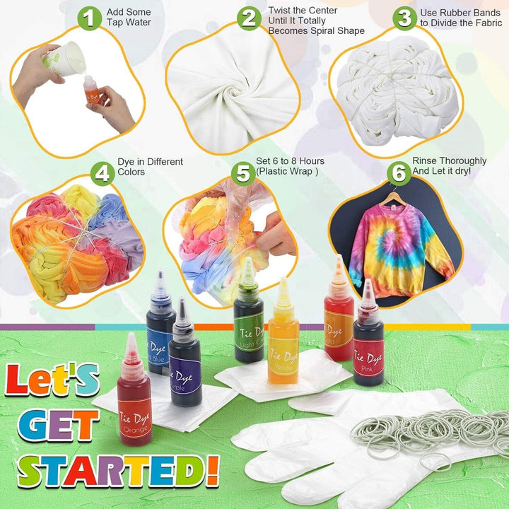 Tie Dye Set Kit 26 Colours Kids Adults Big Box Textile Paint Professional Craft