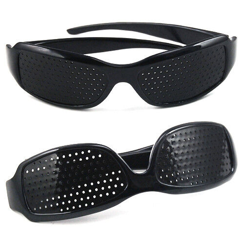Black Eyesight Improvement Vision Care Exercise Eyewear Pinhole Glasses Training