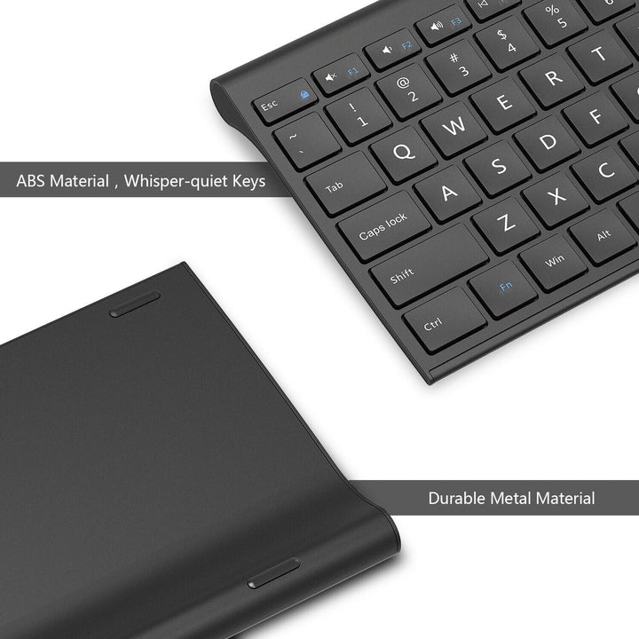 Keyboard and Mouse Wireless Set Bluetooth for Windows Desktop Laptop PC Slim