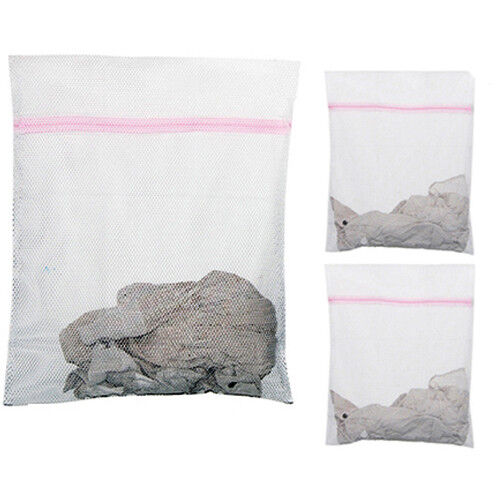 3x Zipped Laundry Washing Machine Mesh Net Bra Socks Lingerie Underwear Wash Bag