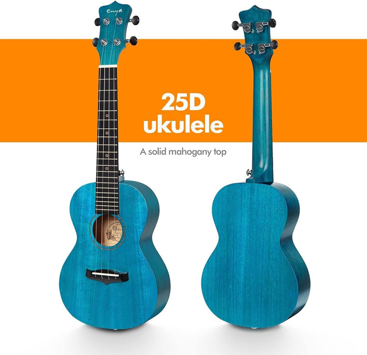 Enya Concert Ukulele with Case Mahogany Top for Starter Kit Beginner Adult Child