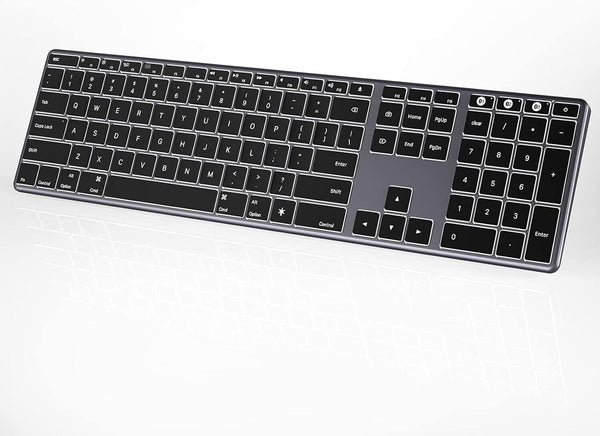 Backlit Bluetooth Keyboard Rechargeable for Mac iPad Tablet Windows iMac Pro/Air