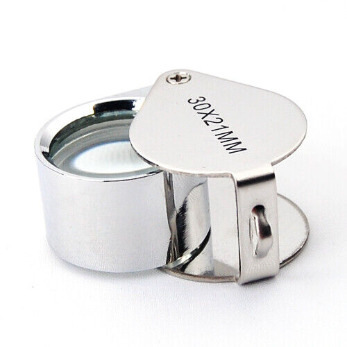 Jewellers Loupe 30 x 21mm Glass Jewellery Antiques Magnifier Hallmark Eye Lens