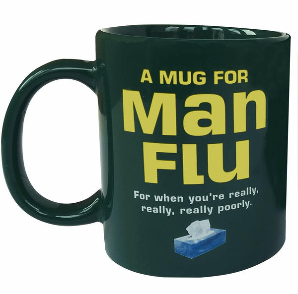 Man Flu Novelty Mug Tea Coffee Cup Office Funny Secret Santa Gift Joke Gag Dad