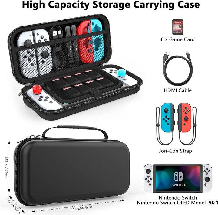 Nintendo Switch Case OLED Lite Travel Protective Hard Game Cartridge Storage