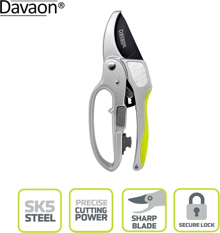 Heavy Duty Garden Secateurs Pruners Shears Snips Anvil Style Cutters Strong