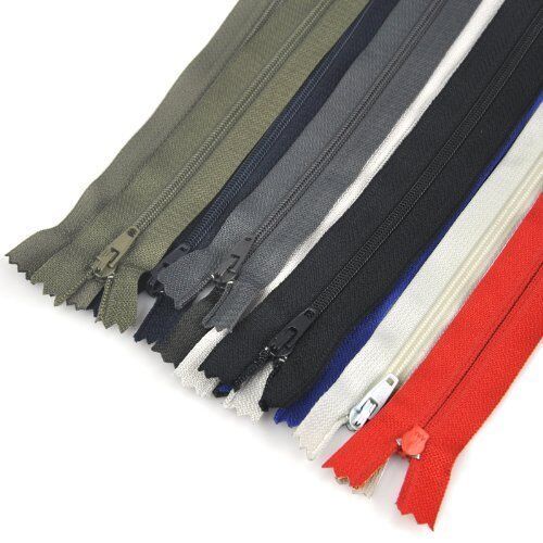 50x Assorted Dress Upholstery Craft Nylon Metal Closed Open Ended Zips Repair