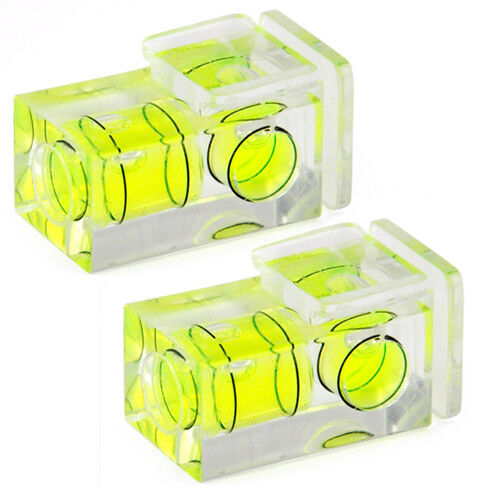 Camera Flash Hot Shoe Spirit Level Double 2 Axis Bubble Mount for SLR DSLR Canon