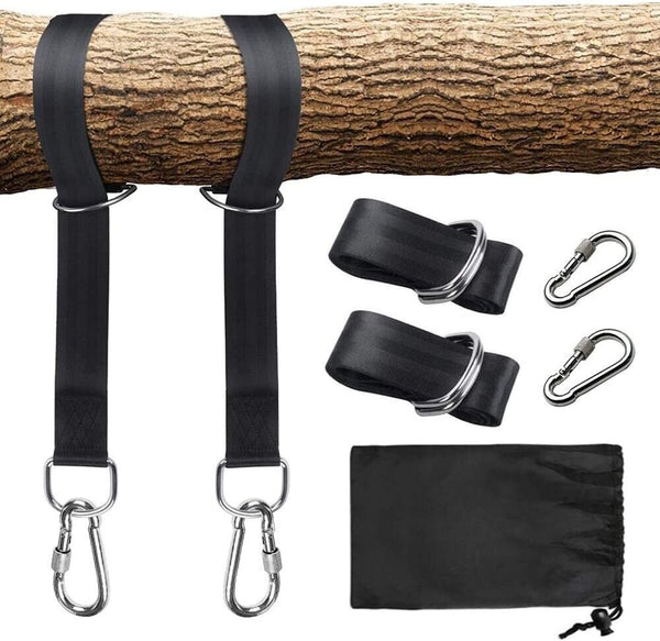 Tree Swing Hanging Straps Hammock Heavy Duty Kit for Chair Adjustable Carabiner