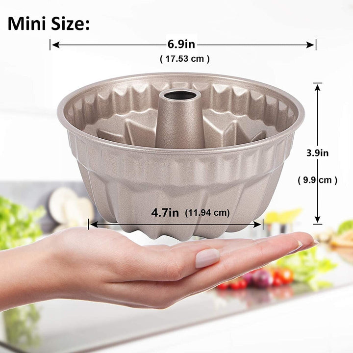 Fluted Ring Bundt Cake Tin Round Baking Pan Mould Non Stick Loaf Tin Easy Clean