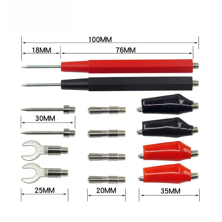 Digital Multimeter Cables Probe Lead Kit Test Electronic Alligator Clip Needle