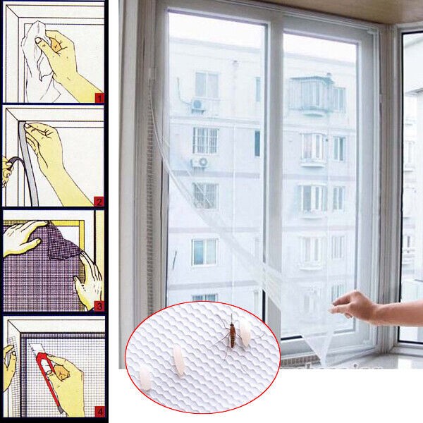 Insect Screen Window Mesh Net Fly Bug Mosquito Moth Door Tape Protection Netting