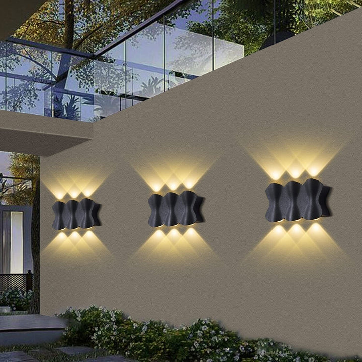 Outdoor Wall Lights Mains LED Up Down Indoor Sconce Lamp IP65 Waterproof Fixture