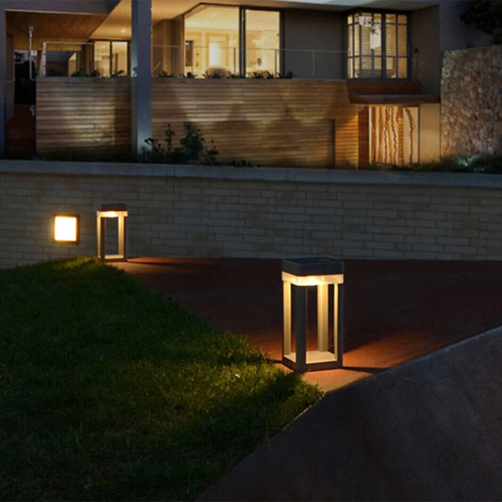 Solar Powered Path Lights Garden Stake Outdoor Adjustable Lantern Ornament White