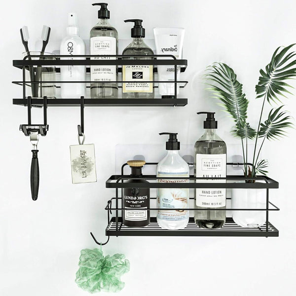 Shower Shelf Storage Rack Shelves Organiser No Drilling x2 Caddy Self Adhesive