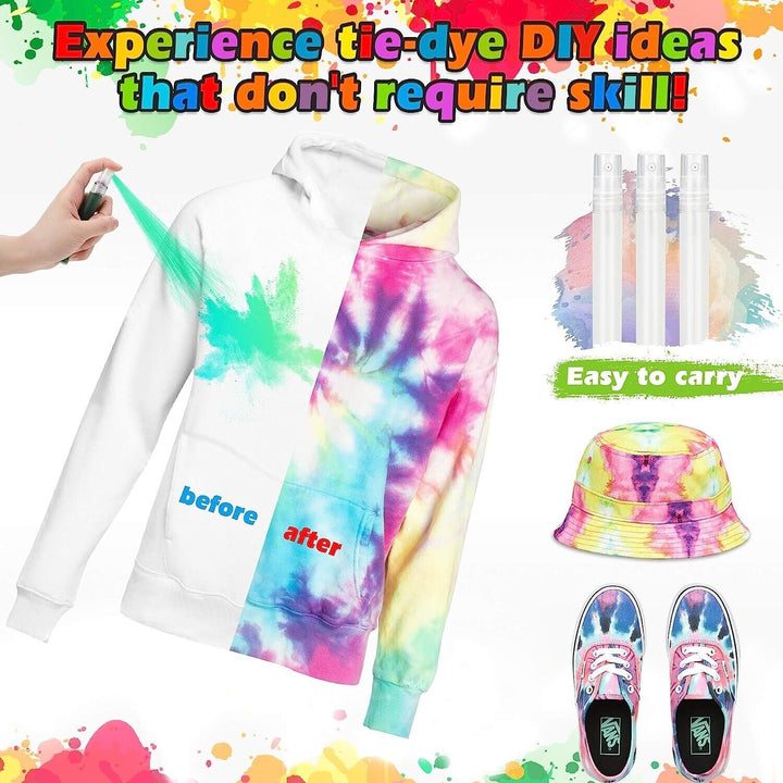 Tie Dye Set Kit 20 Colours Kids Adults Big Box Textile Paint Professional Craft