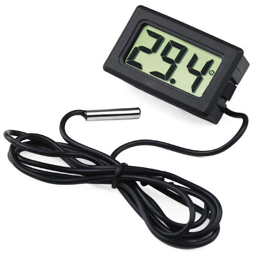 Digital LCD Thermometer for Fridges Freezers Coolers Chillers Mini 2M Probe